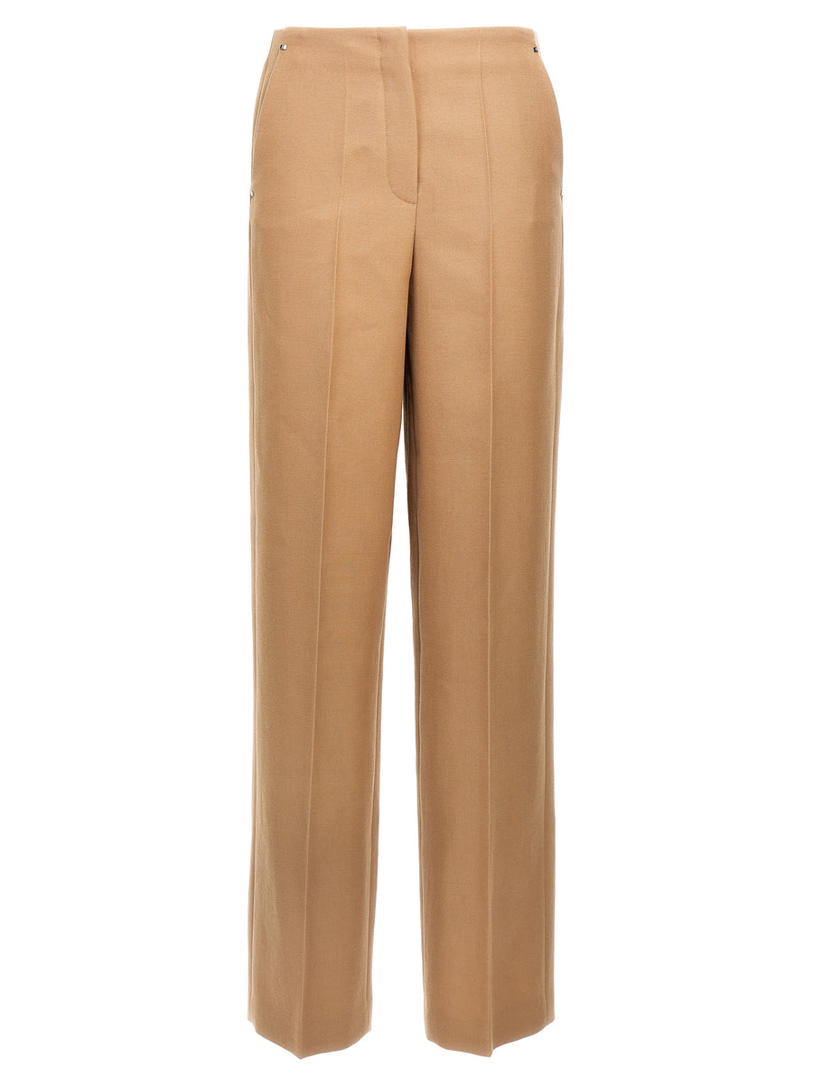 Beige Wool Dress Pants