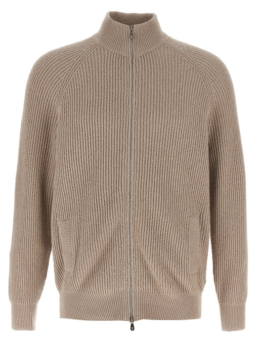 Beige Cotton Cardigan