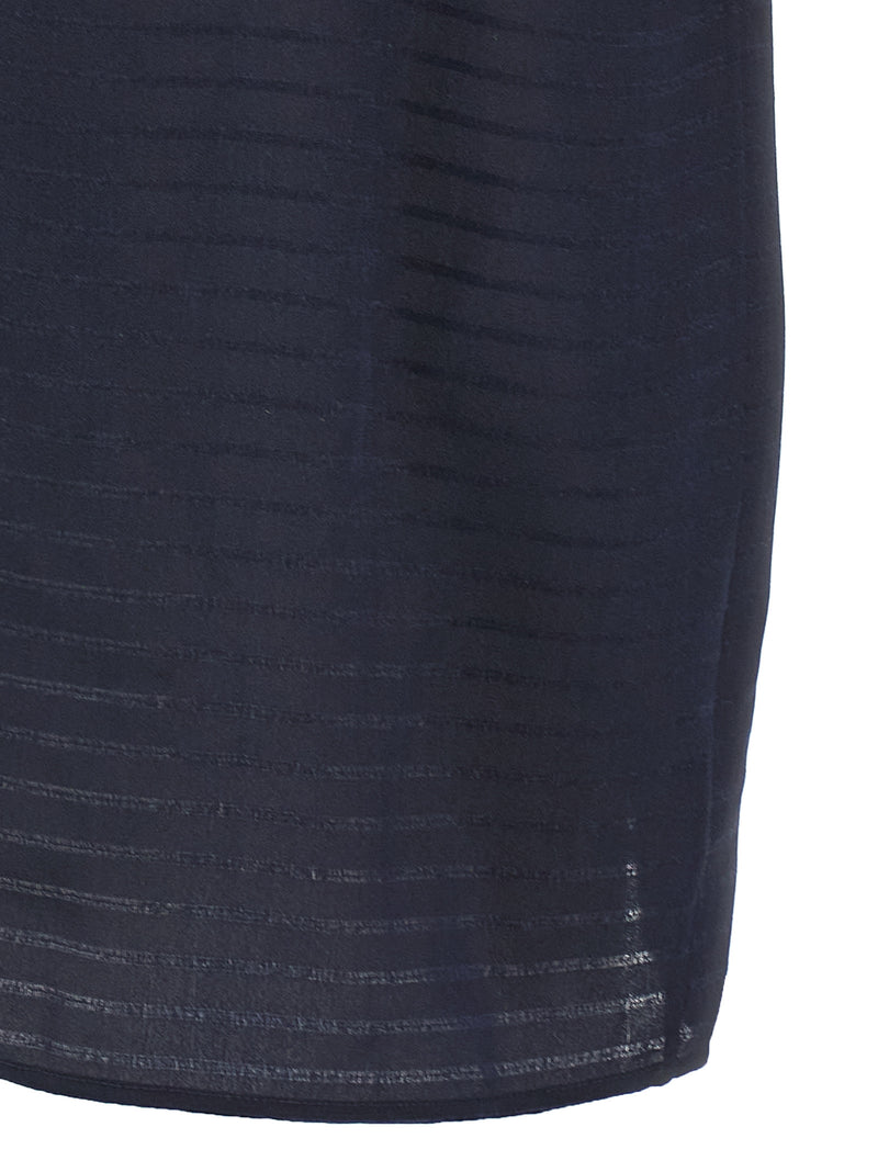 Blue Silk Polo Shirt