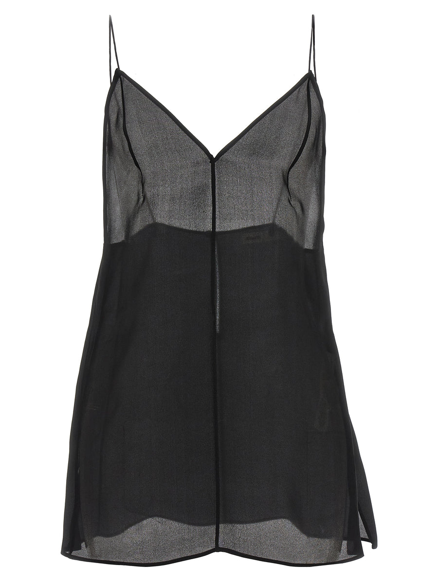 Black Silk Tank Tops