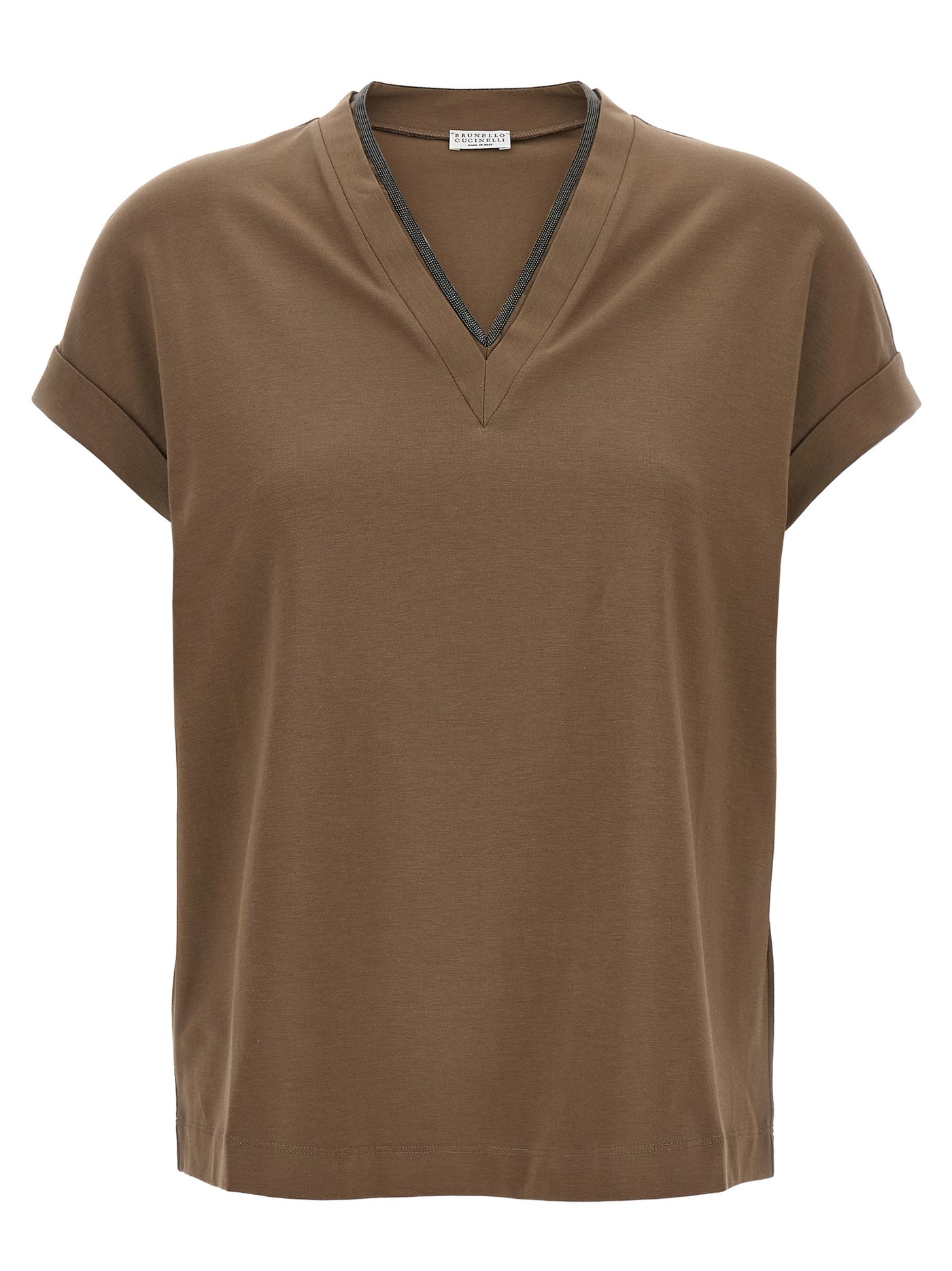 Brown Cotton T-Shirt