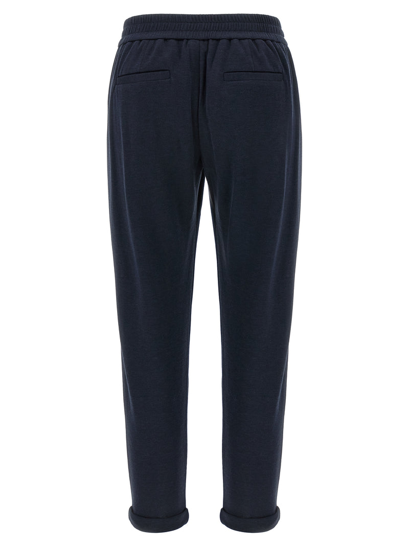 Blue Cotton Joggers (Workout Pants)