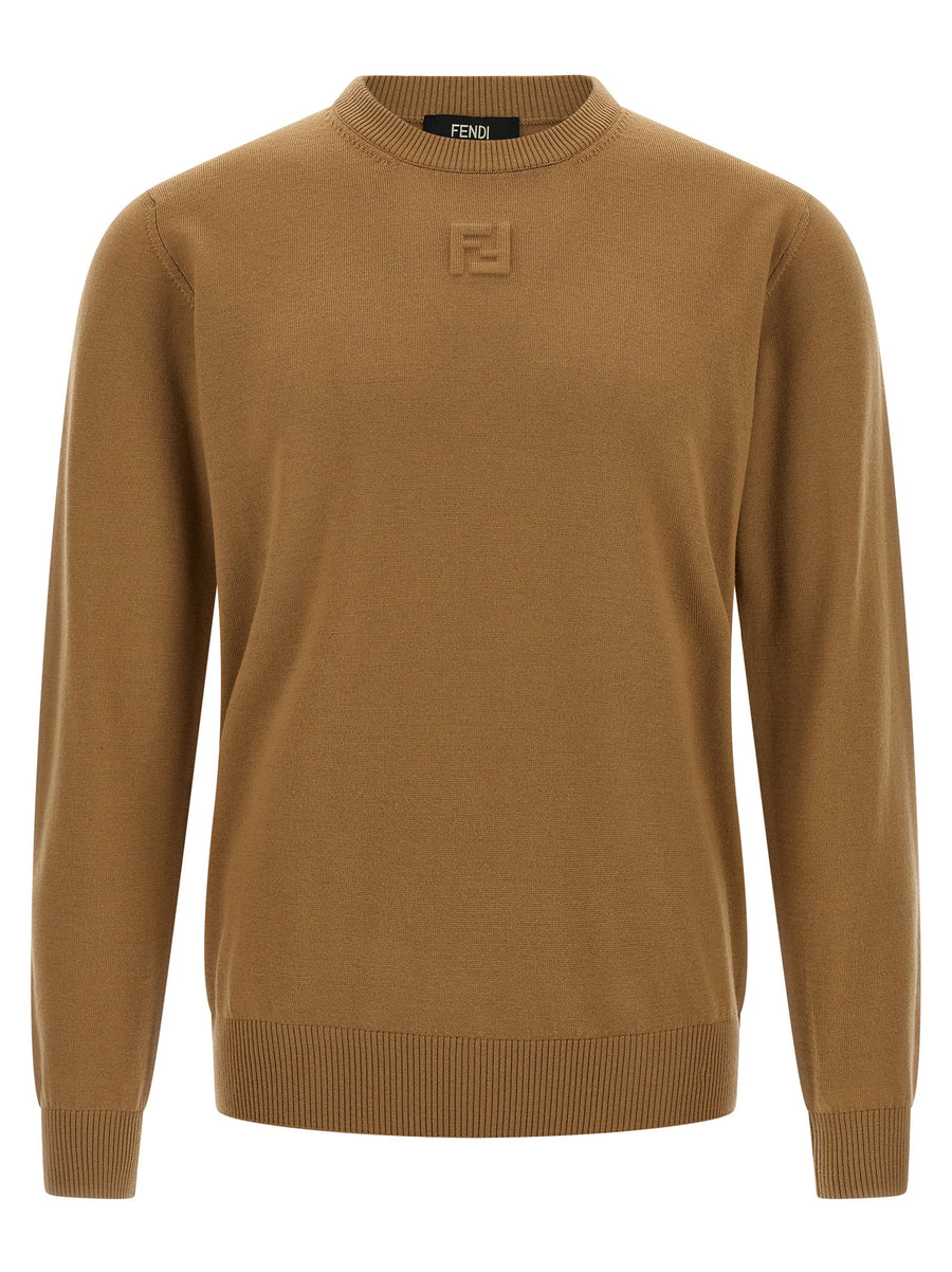 Beige Virgin Wool Cardigan