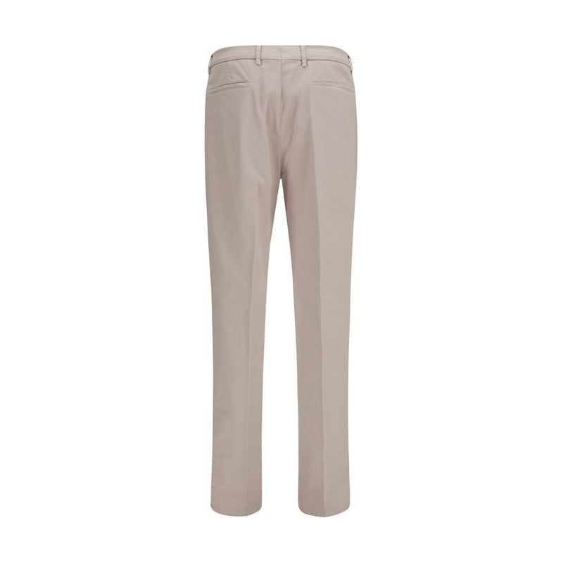 Beige Cotton Chino Pants