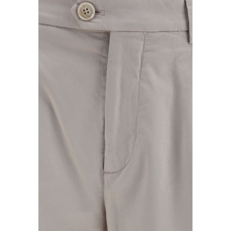 Beige Cotton Chino Pants