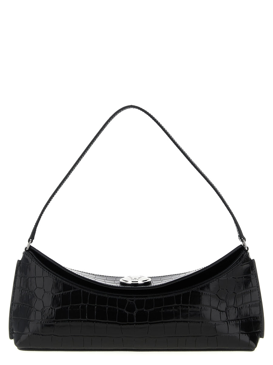 Black Calfskin Shoulder Bag