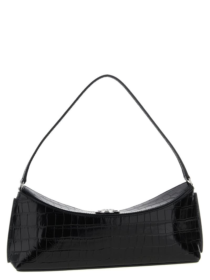 Black Calfskin Shoulder Bag