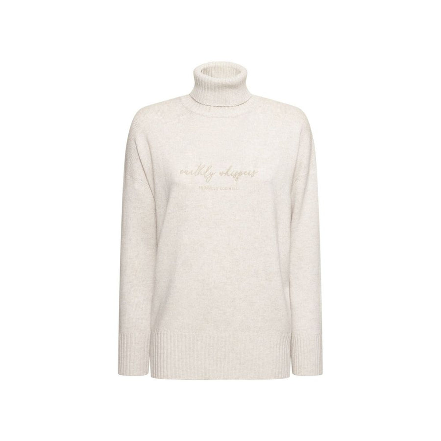 Beige Cashmere Turtleneck