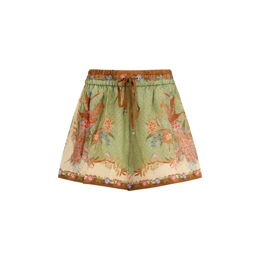 Multicolor Silk Bermuda Shorts