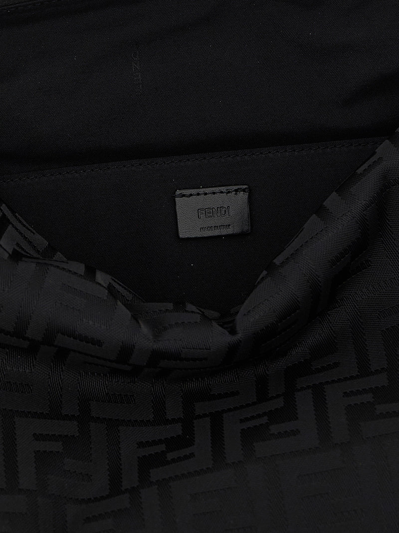 Black Polyamide Shoulder Bag