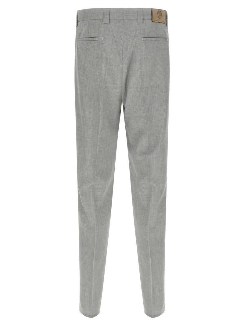 Gray Virgin Wool Dress Pants