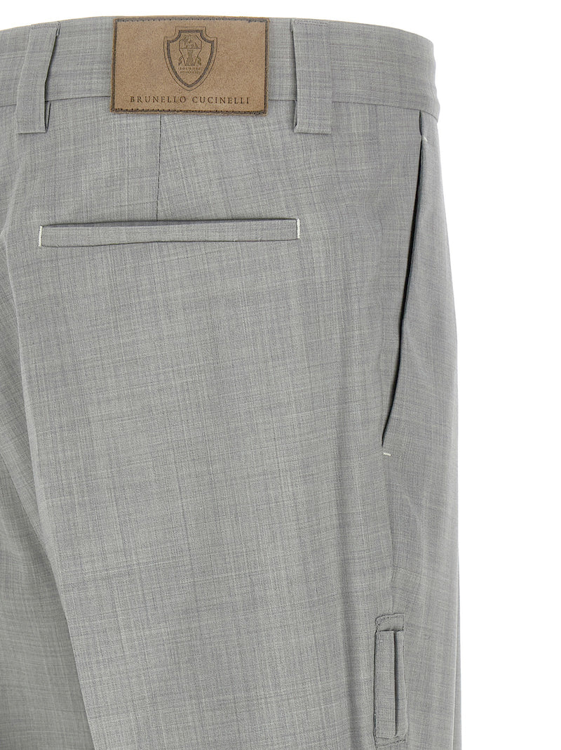 Gray Virgin Wool Dress Pants