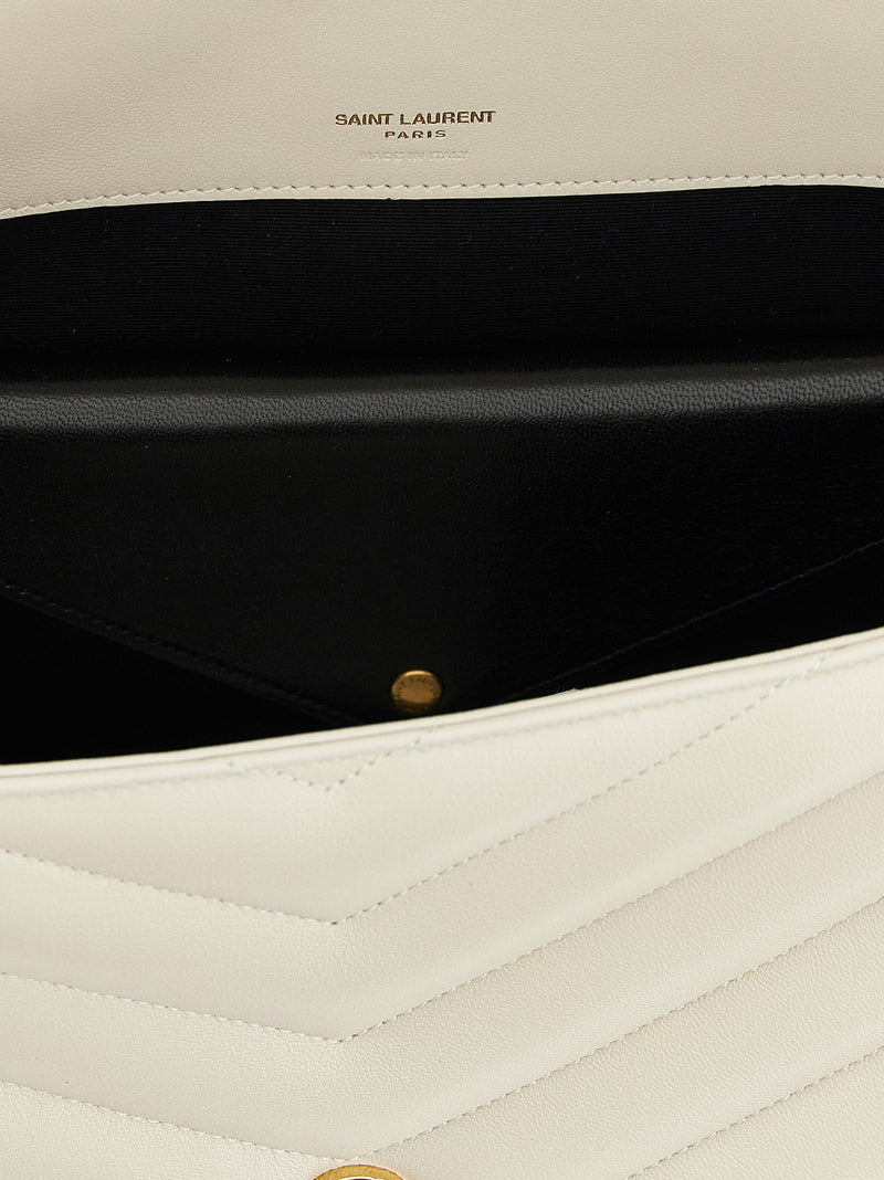 Beige Lamb Leather Shoulder Bag