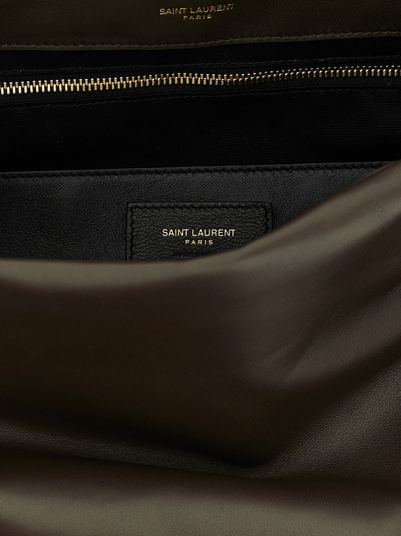 Bicolor Lamb Leather Shoulder Bag