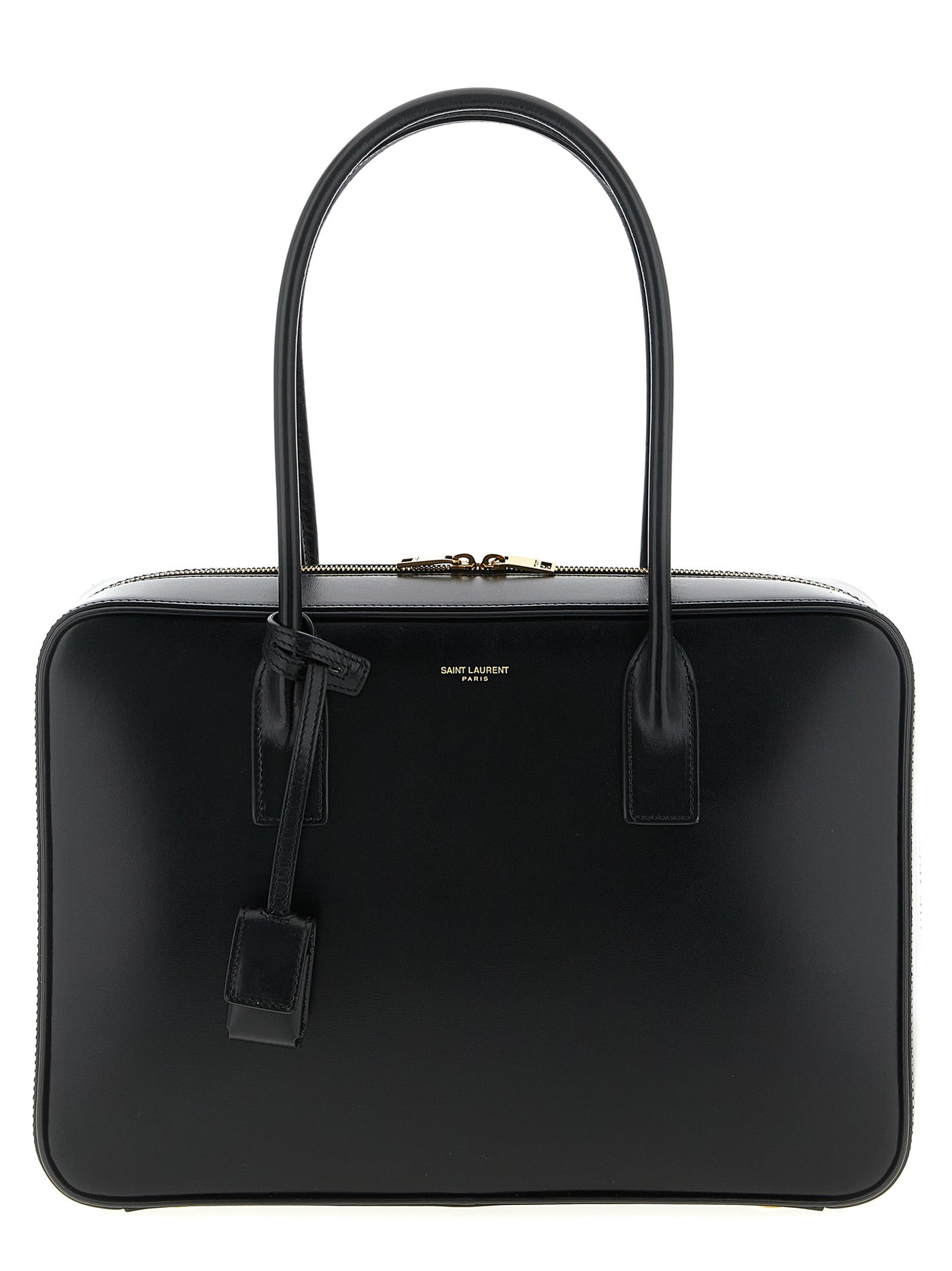 Black Calfskin Shoulder Bag