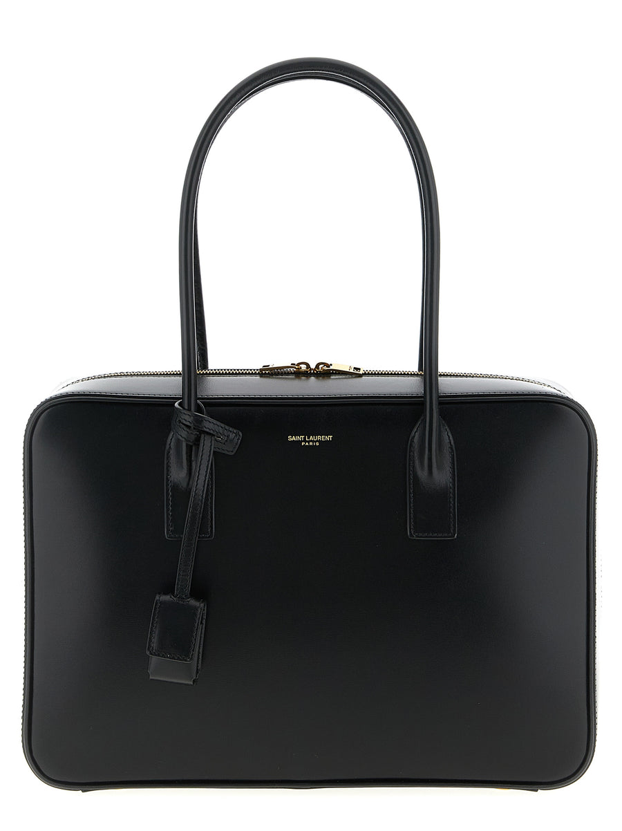 Black Calfskin Shoulder Bag