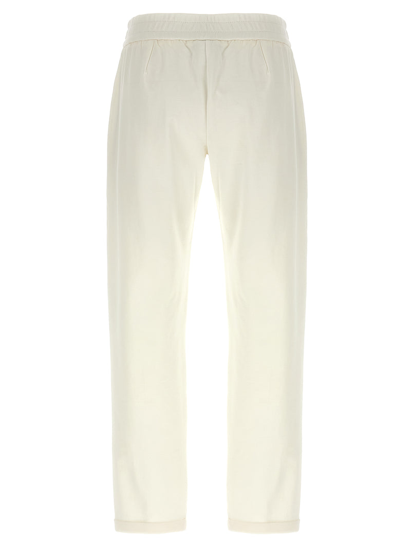 White Cotton Joggers (Workout Pants)