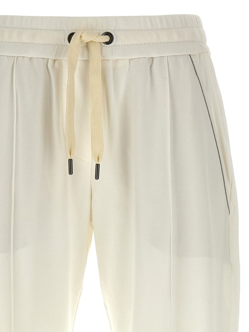 White Cotton Joggers (Workout Pants)