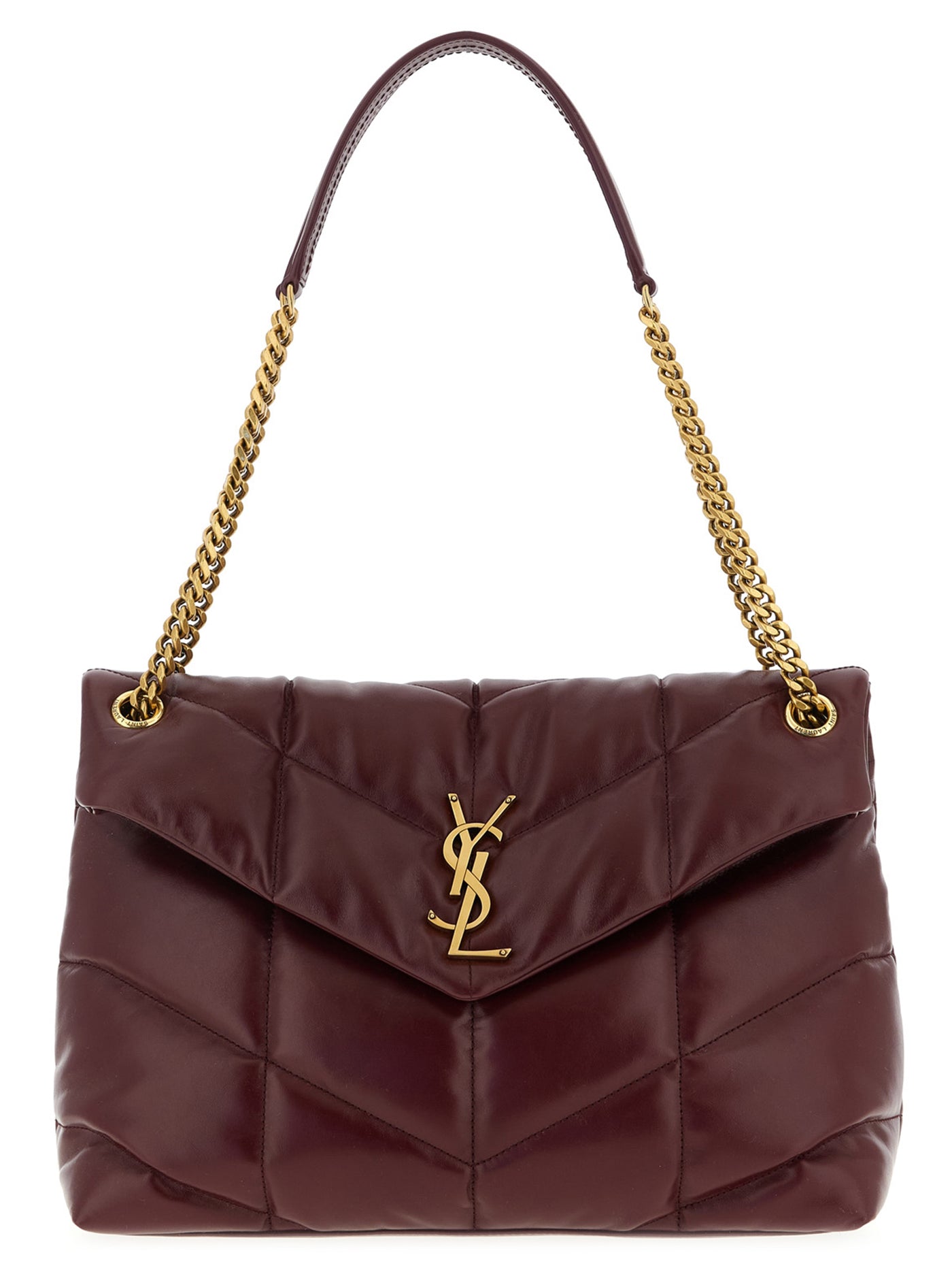 Bordeaux Calfskin Shoulder Bag