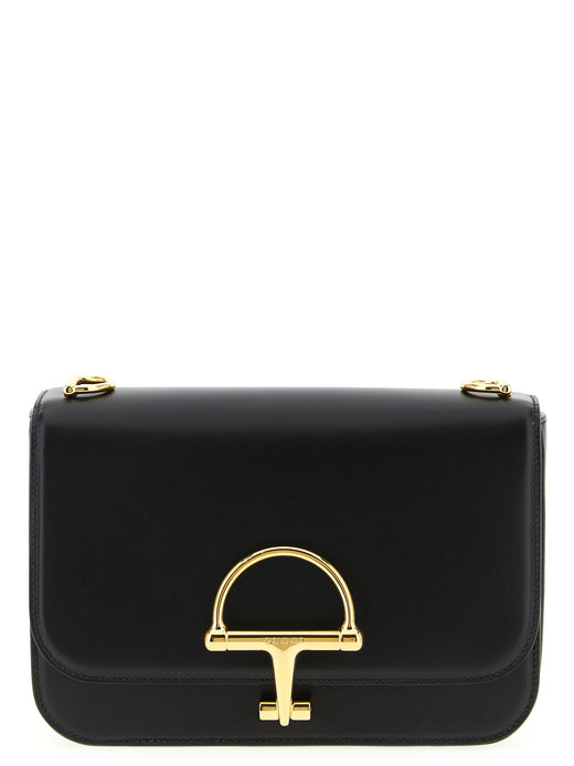 Black Calfskin Shoulder Bag