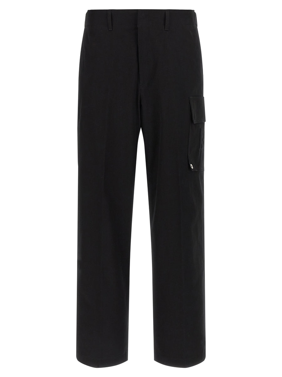 Black Cotton Cargo Pants