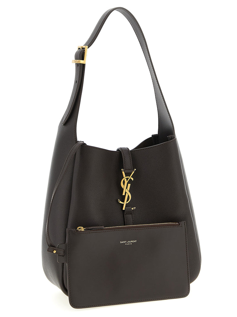 Brown Calfskin Shoulder Bag