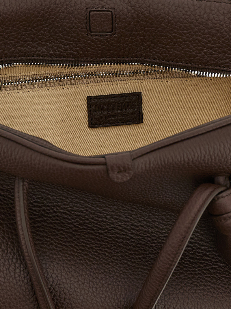 Brown Calfskin Shoulder Bag