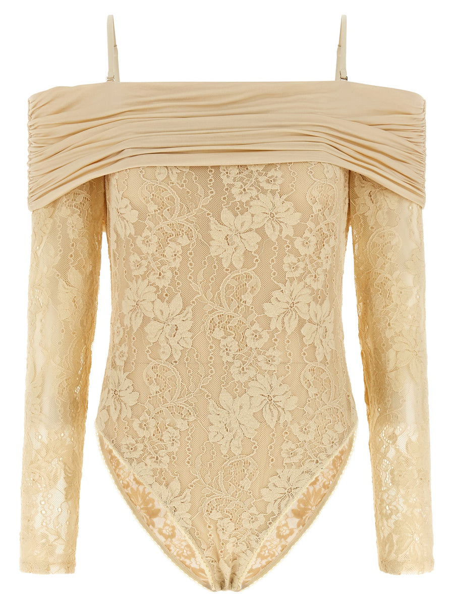 Beige Polyamide Bodysuit
