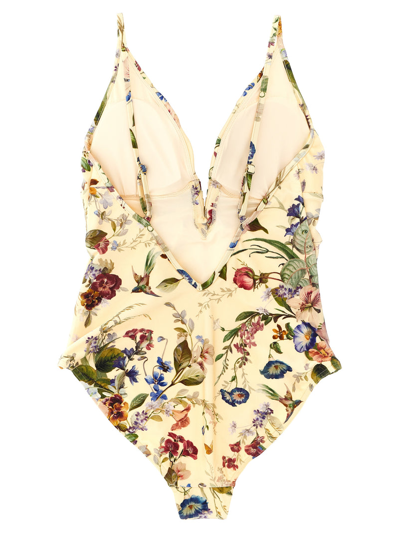 Multicolor Polyamide One-Piece Swimsuit
