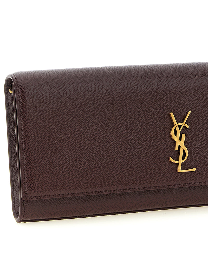 Bordeaux Calfskin Clutch Bag