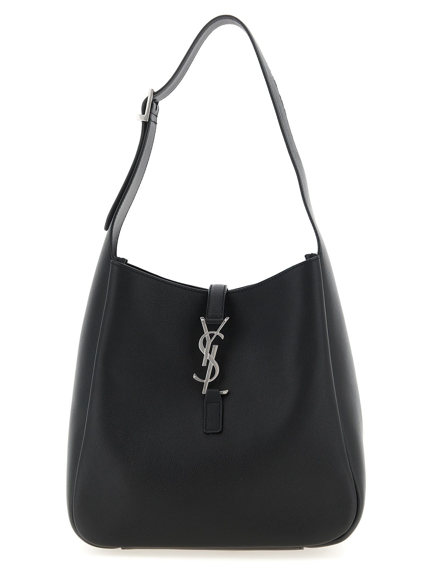 Black Calfskin Shoulder Bag