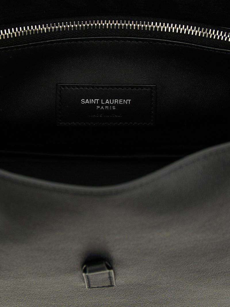Black Calfskin Shoulder Bag