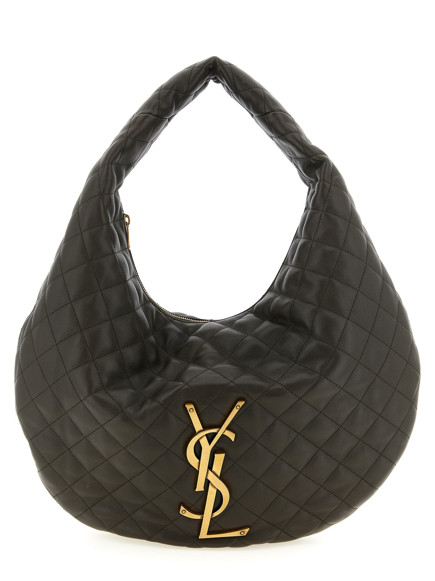 Brown Lamb Leather Shoulder Bag