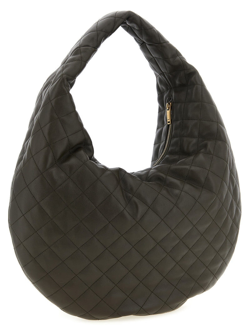 Brown Lamb Leather Shoulder Bag