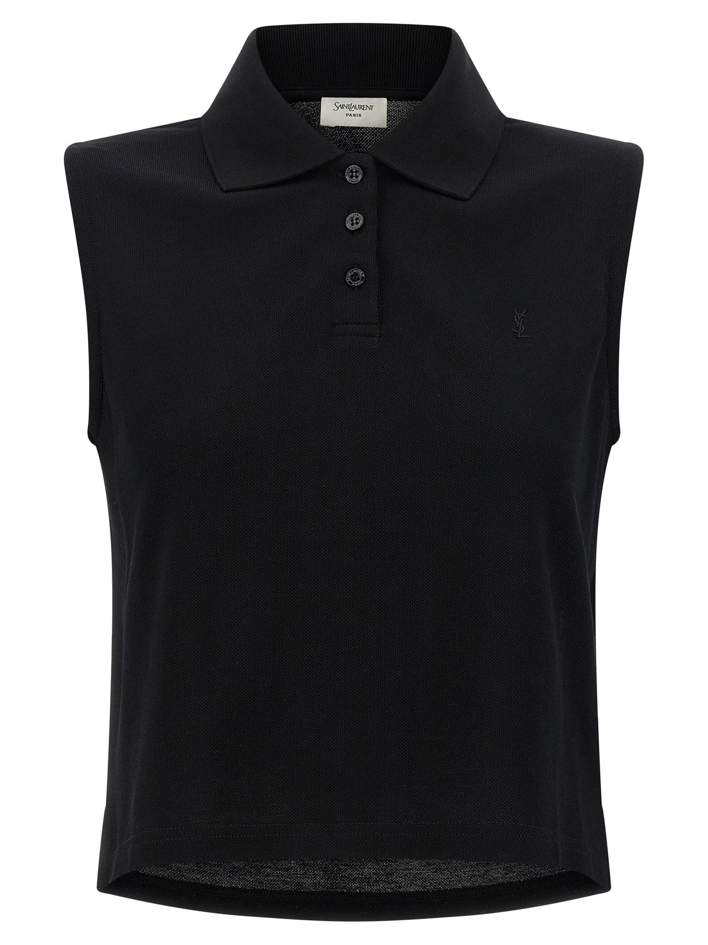 Black Cotton Polo Shirt