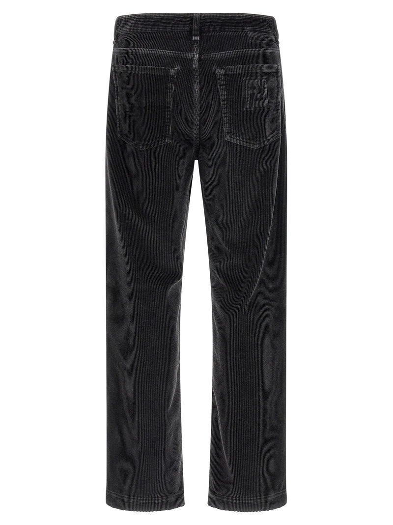 Gray Cotton Casual Pants