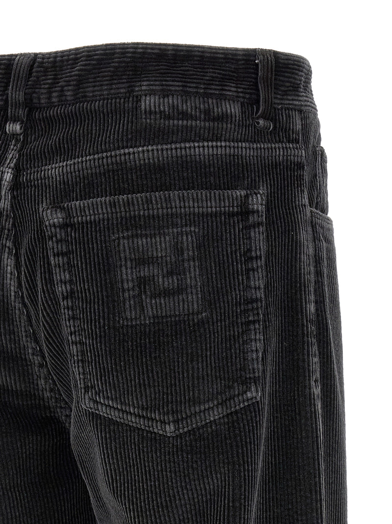 Gray Cotton Casual Pants