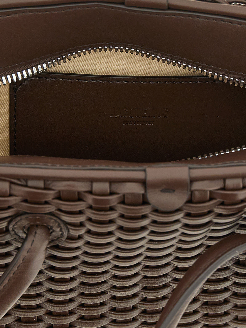 Brown Cotton Handbag
