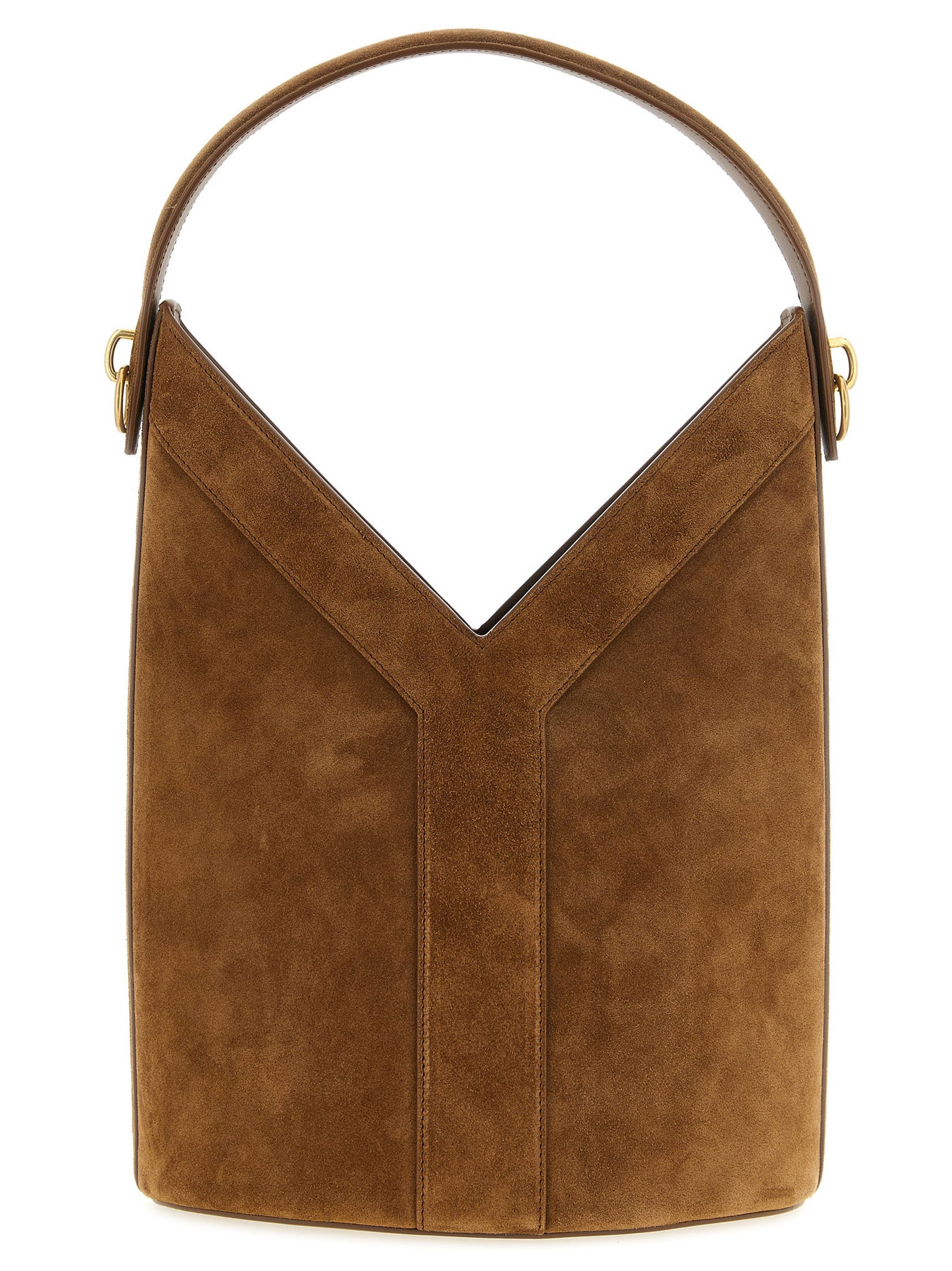 Brown Calfskin Shoulder Bag