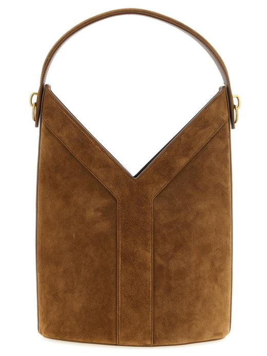 Brown Calfskin Shoulder Bag