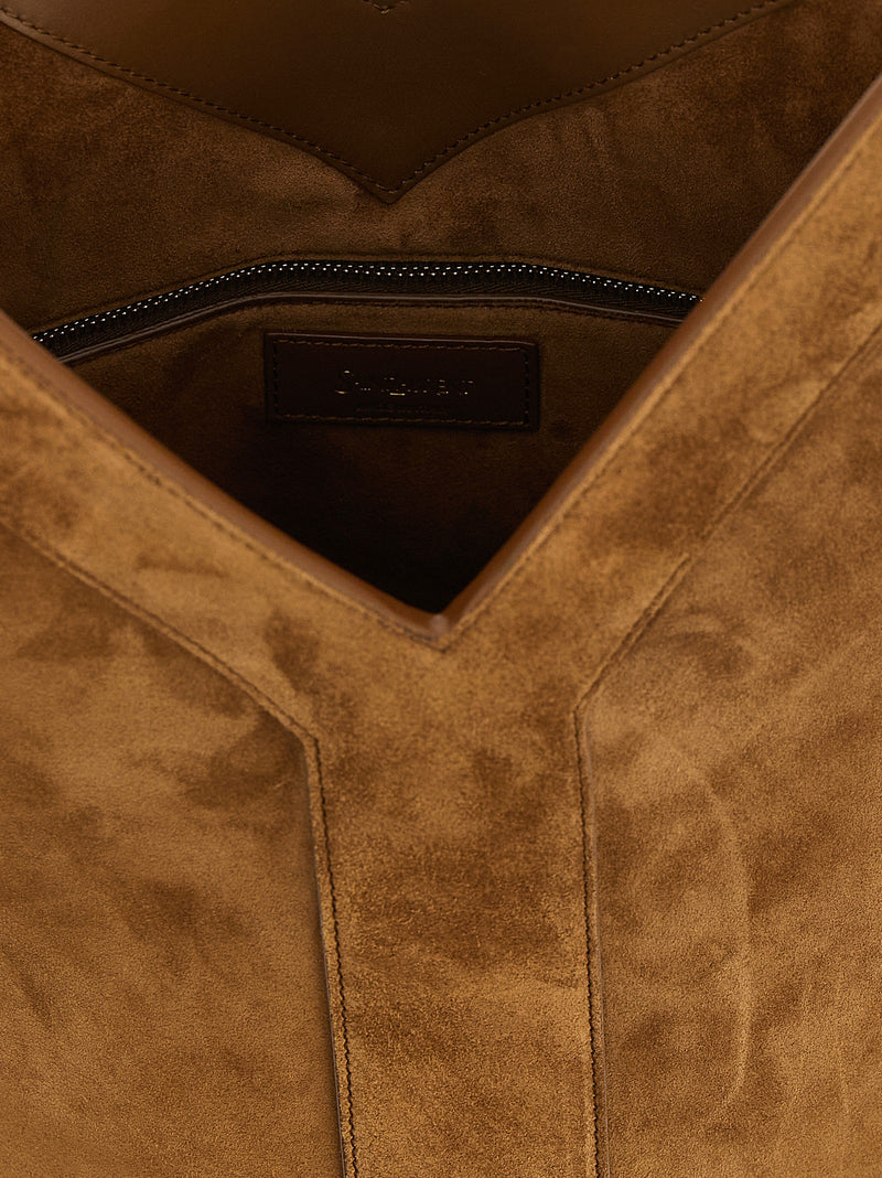 Brown Calfskin Shoulder Bag