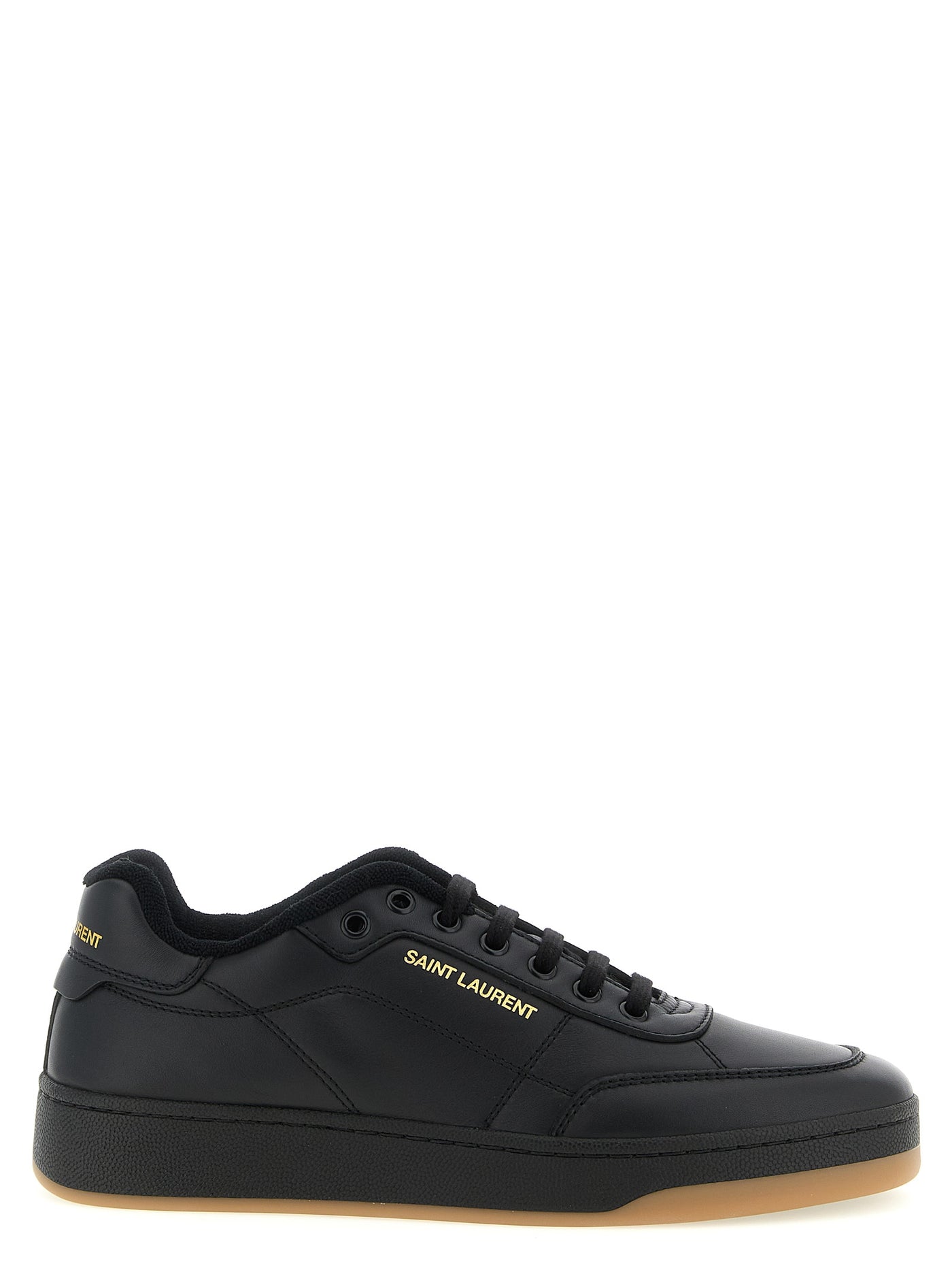 Black Calfskin Low Top Sneakers