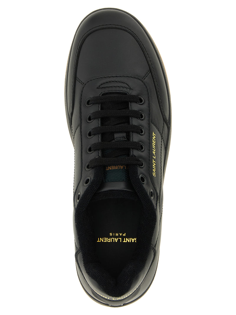Black Calfskin Low Top Sneakers