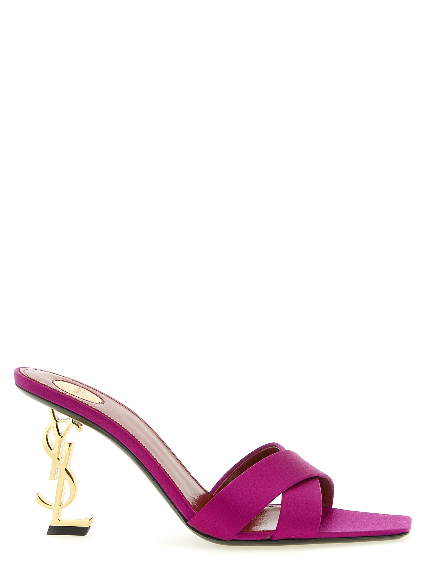 Fuchsia Viscose Stiletto Heel Sandals