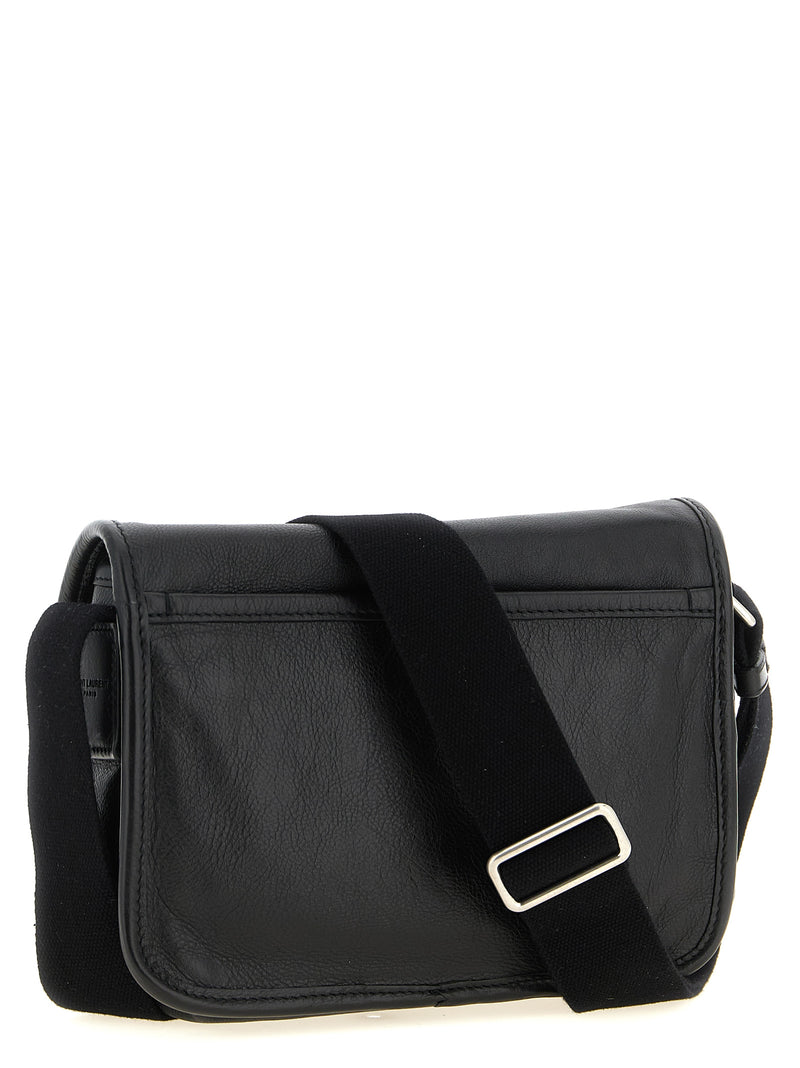 Black Calfskin Crossbody Bag