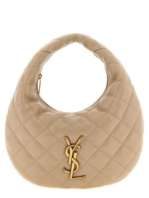 Beige Lamb Leather Handbag