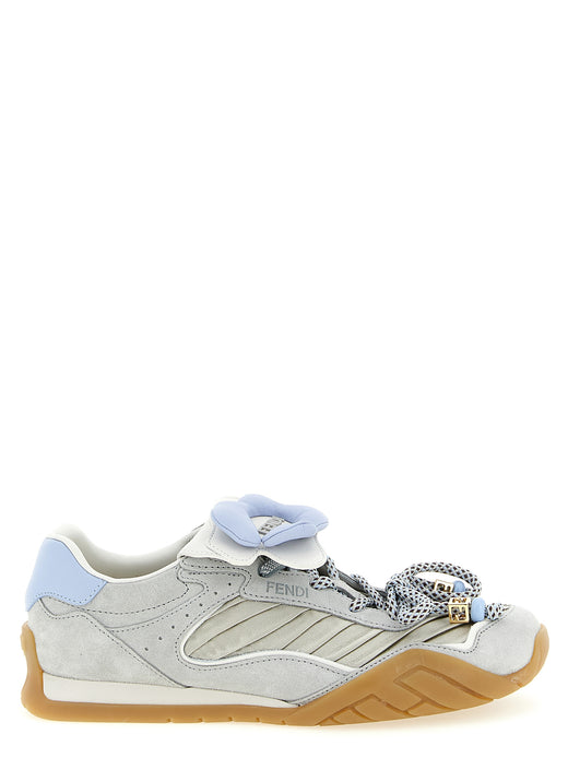 Gray Calfskin Athletic Sneakers