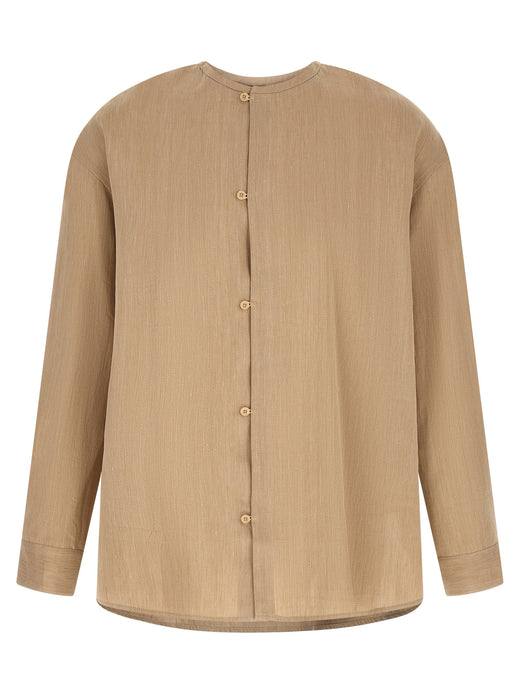 Beige Linen Blouse