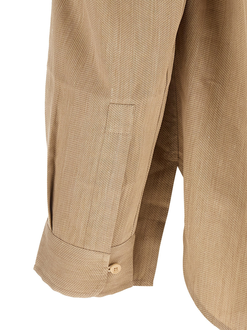 Beige Linen Blouse