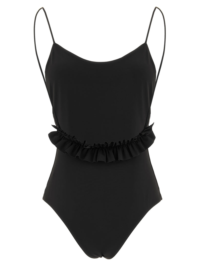 Black Polyamide One-Piece Swimsuit